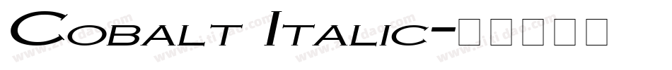 Cobalt Italic字体转换
